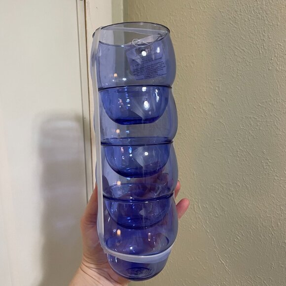 Everyday Living Set of 4 Stemless Cups - Blue NWT MUST BE BUNDLED - Picture 6 of 7